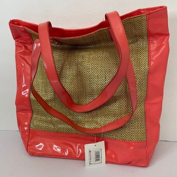 New! Coral Straw| Tote Bag| Inside Pocket| Lightweight - Picture 12 of 12